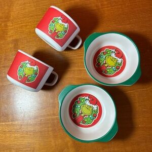 Dr. Seuss Grinch Red and Green children Dining Set